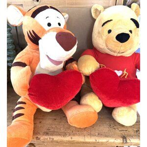 Disney Tigger Winnie Pooh Heart Valentine Plush Stuffy Stuffed Animal 12 Inch